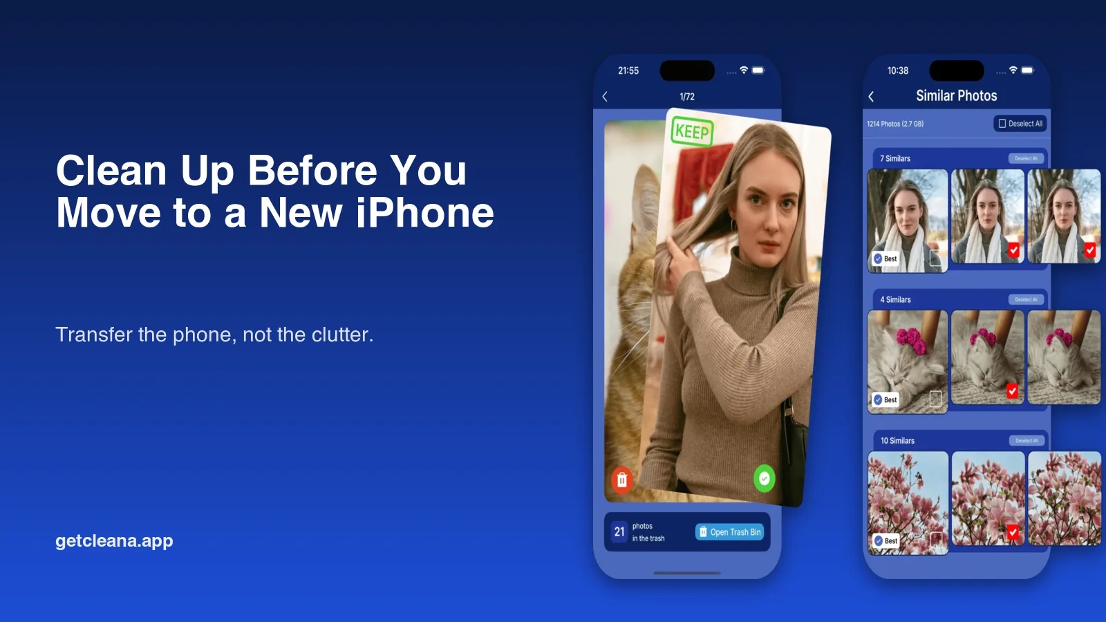 Cleaning up an old iPhone before transferring everything to a new iPhone