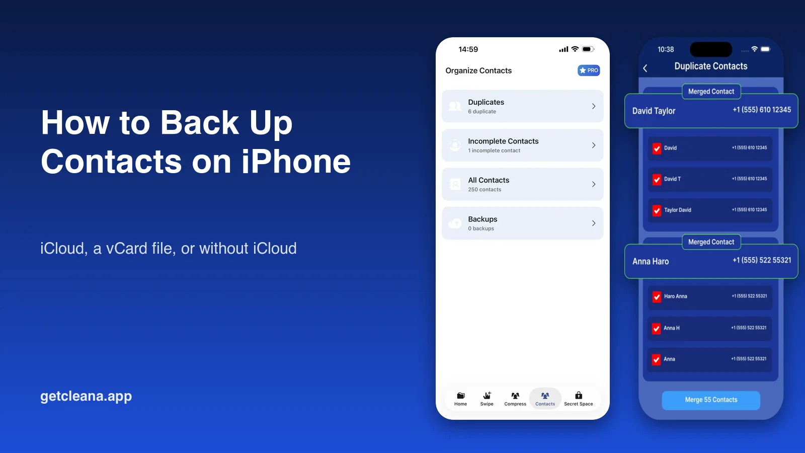 How to back up contacts on iPhone with iCloud, a vCard file, or without iCloud
